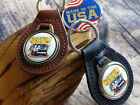 Nos New Rare Vintage 1970s Chevy Van Leather Key Chain Ring Fob Nos