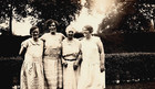 Vintage Old Outdoor Antique Photo Picture Image Family Women Ladies Girls Dress