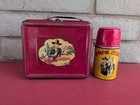 Hopalong Cassidy Lunchbox Metal Cowboy Horse Handle Red  Aladdin Tn Usa 1950s