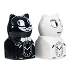 Kit Cat Clock Salt And Pepper Shaker Set