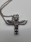 Vintage Native American Style Silver Tone Necklace Unmarked