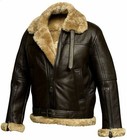 Raf Aviator B3 Bomber Jacket Men Real Sheepskin Leather Flying Pilot Jacket Coat