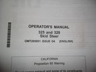 John Deere 325 328 Skid Steer Loader Operator Operation Maintenance Manual Book