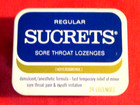 Vintage Sucrets Sore Throat Lozenges Metal Container Tin Box