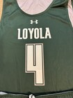 Loyola Greyhounds Men   s Lacrosse Team Issued worn Jersey Pinnie   Shorts Set Ua