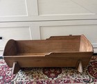 Vintage Wooden Swinging Doll Cradle Bassinet Crib Antique Handmade