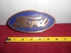 Vintage Ford Auto Solid Heavy Brass Adv  Sign - Plaque  6 X 3 X 1 4 In - Z 525