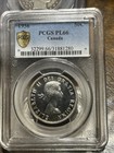 1956 Canada 50 Cents Pcgs Pl66 Rare Silver 50c Coin 
