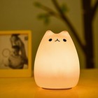 Cute Silicone Cat Led Children Animal Night Light Cartoon Baby Nursery Lamp Seu