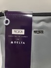 New Delta One Tumi Silver Gray  sealed  Amenity Toiletry Kit Soft Case Bag Pouch
