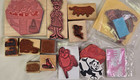 Lot Of 10 Cats Kitty Cat Feline - Various Wood Mount Rubber Stamps
