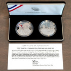 2018  World War I Centennial Silver Dollar   Army Medal Silver Set Ogp Coa   Box