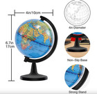 World Globe Earth Map Rotating Geography Ocean Classroom Learning Desktop