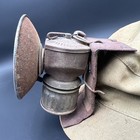Miner s Cap With Brass Carbide Lamp Very Good Condition Vintage