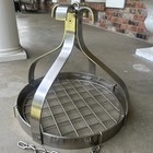 Round Hanging Pot pan Rack - Brushed Ss - 18  Diameter X 15 5  High Perfect Home