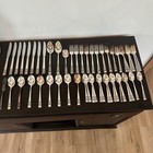 Oneida Community Coronation Silverplate Flatware Set 53pc Vintage With Wood Box