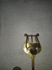 Vintage Brass-tone Lyre Sheet Music Holder Clip - Marching Band - 6 Inch Drs6