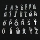 Smooth Sterling Silver Letter Charms - A-z Letter Pendant 