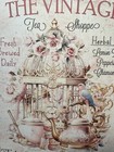 The Vintage Tea Shoppe Shabby Chic Handcrafted Plaque  Sign