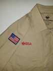 Boy Scouts Vented Uniform Shirt Bsa Microfiber Cotton Blend Adult Mens New Xl