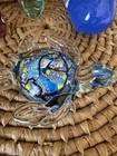 Lot Of 4 Glass Animal Paperweight Figurines Birds  Squirrel  Turtle