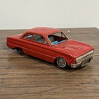 Vintage 1960s Ford Falcon Tin Friction Toy Car Made In Japan 8  Red
