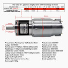 45mm 997 Planetary Dc Reduction Motor 12v 24v 80w 160w High Power Max 210kg