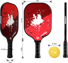 Pickleball Paddles Sets  Usapa Graphite Face carbon Fiber And Polypropylene Hone