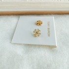 New Tory Burch Kira Gold T-logo Stud Earrings