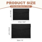 2pcs Pu Leather File Folders A4 Document Holder 13  X 9  Black