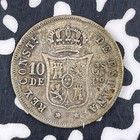 1885 Spanish Philippines 10 Centimos Lot f4673 Silver 