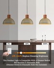 Elyona Up0061-brz 12  Vintage Ash Wood Dome Pendant Light Brushed Brass Gold
