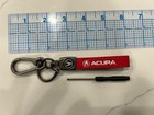 Acura Leather Keychain Red