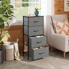 Wlive Dresser With 4 Drawers  11 8 d X 15 7 w X 38 1 h  4 Drawers   Dark Grey 