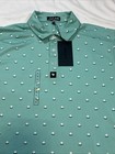 New Bad Birdie Men s Golf Polo Shirt Aim Point Dusty Jade Sleeve Patterned Xl