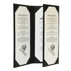 Deluxe Triple Panel Menu Cover 4 Views  10pck  11x4 25 Inserts  Premium Material
