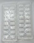 Lot Of 2 Rubbermaid Ice Cube Trays Easy Release White Plastic 16 Cubes X2  New