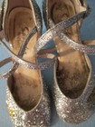 Silver Glitter Pumps Womens Sz 5 5 Dance Shoes Dancing Heels Costume Sansha
