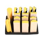 16pcs Hand Sanding Block Tool Set -hook And Loop Interchangeable Assorted Shapes