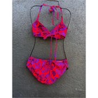 60s Vintage Bright Psychedelic Print Bikini Set Sz Sm
