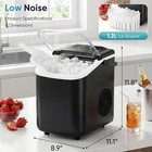 Dumos Ice Maker Countertop  Ice Machine With Portable Handle  Basket And Scoop  