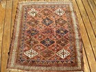 Amazing  1900  Antique   Full Pile  Small Rug  Exceptional Piece  Great Colors 