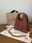 Brand New Coach Suede Lana 19 In Clay With Brass Hardware