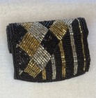 Vintage Black Gold Silver Beaded Women   s Elegant Lipstick Holder
