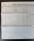 Original 1857 Vermont   Mass Railroad Cheshire Rr Passenger Account Ledger
