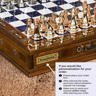Chess Set Luxury Wooden Chess   Solid Metal Pieces   Handmade Personalized Gift