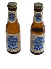 Set Of 2 Vintage Pabst Blue Ribbon Souvenir Bottles 