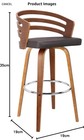 New Armen Living Jayden 26  Swivel  Barstool Brown Faux Walnut Wood Cant See Rip