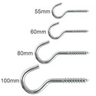 Heavy Duty Screw In Hooks Wall Hanging Cup Hook 55mm 60mm 80mm 100mm