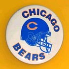 Vintage 1991 Chicago Bears  Pinback Button 1991 Schedule On The Back Rare 